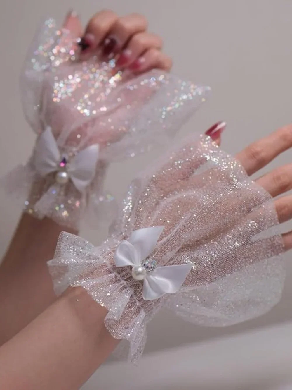 Glitter Tulle Fingerless